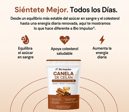 BioImpulso® l Canela de Ceilán 7200 mg con aceite MCT